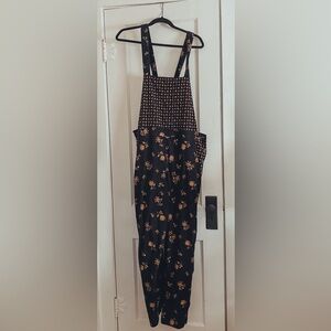 Corduroy floral Madewell overalls